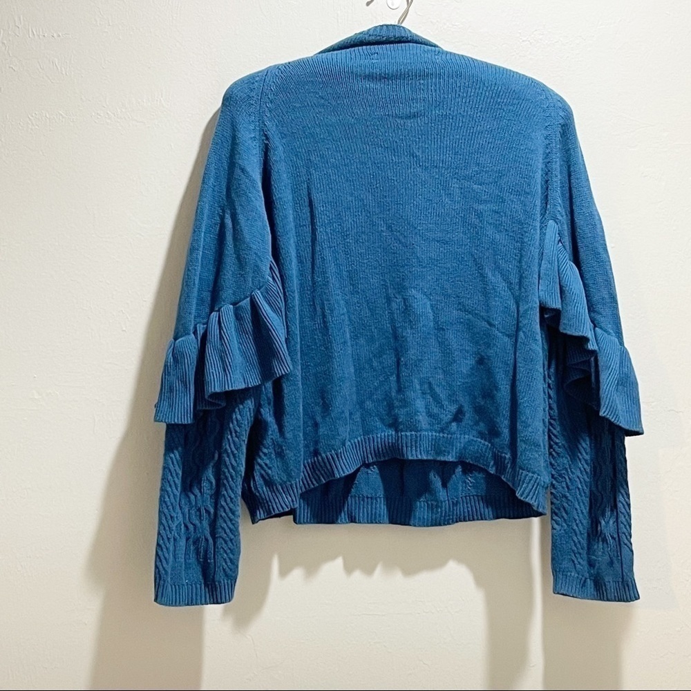 PROJECT NAADAM Ruffled Cable Knit Sweater - Picture 3 of 10